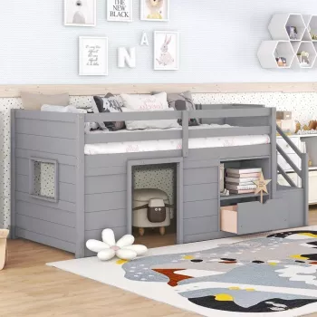 Low Loft Bed Guide: Twin Storage + Game House Setup