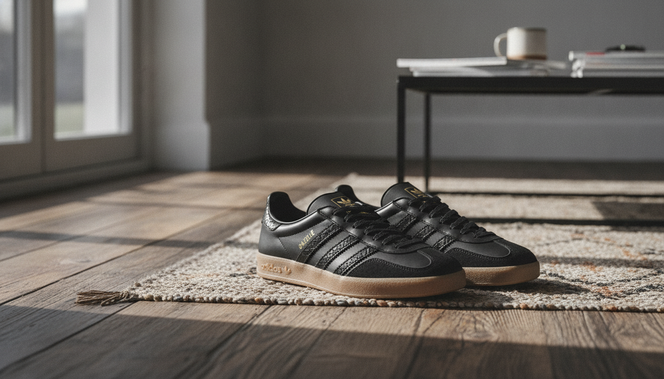 Adidas Gazelle Black Suede: Snakeskin Detail Review