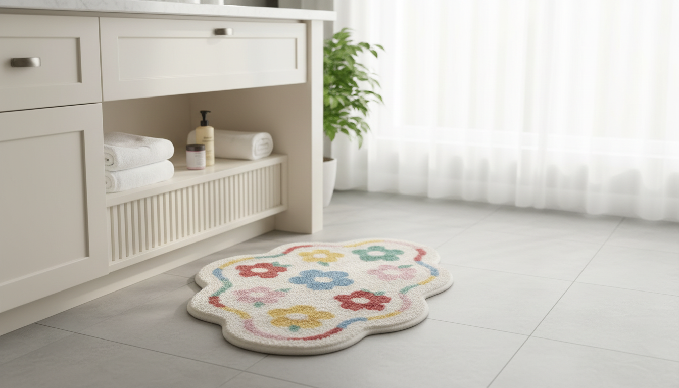 Floral Tufted Bath Mat: Plush, Non-Slip & Easy Care Tips