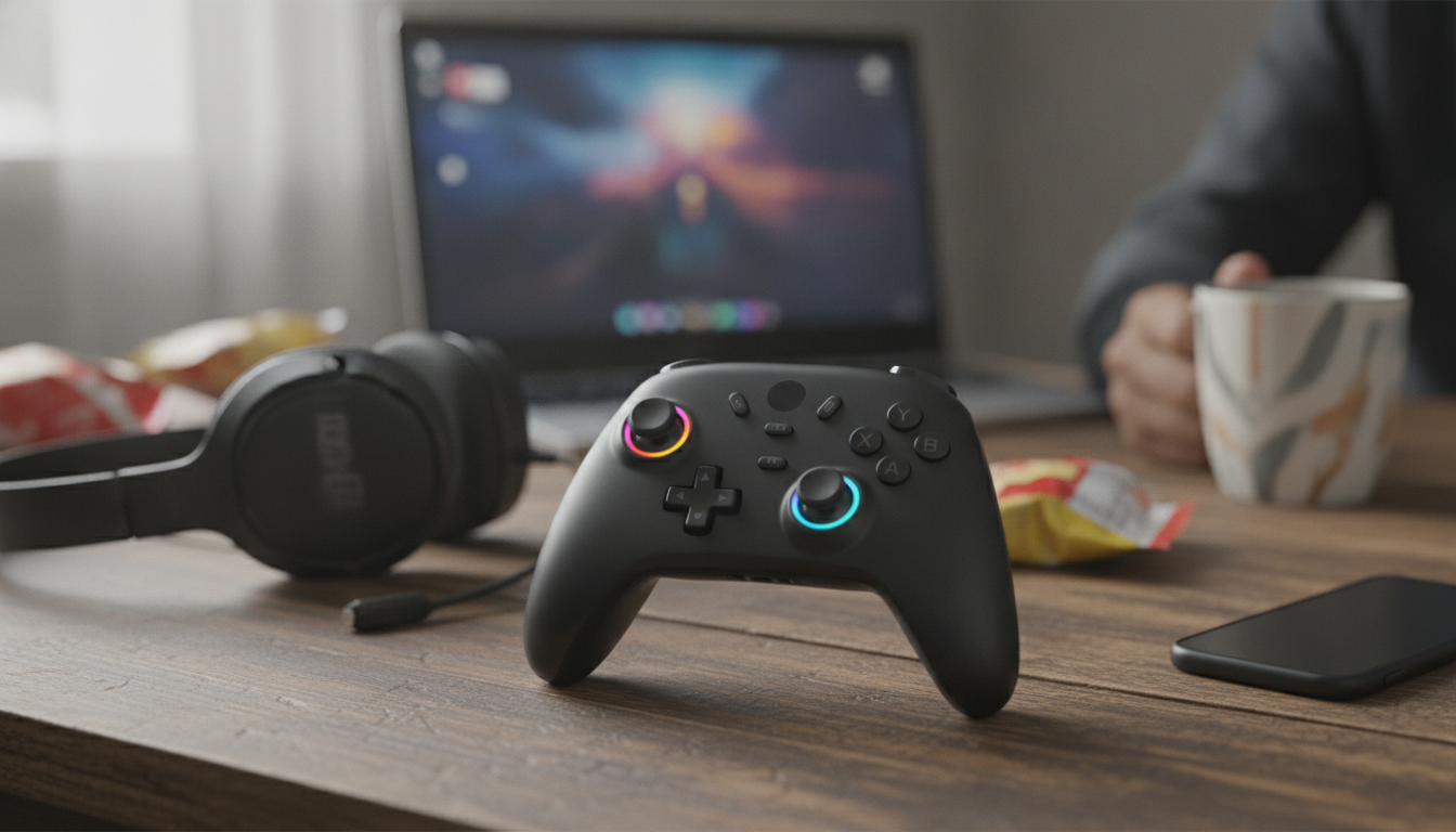 Hall Effect Bluetooth Pro Controller: Smooth Aim + Rumble