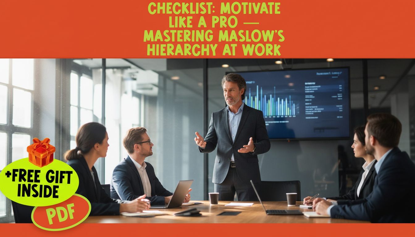 Maslow at Work: 10-Minute Motivation Checklist for Leaders