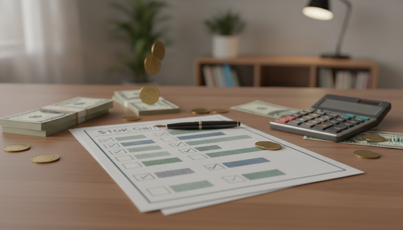 Save $10,000 in a Year: Printable $10K Checklist Challenge
