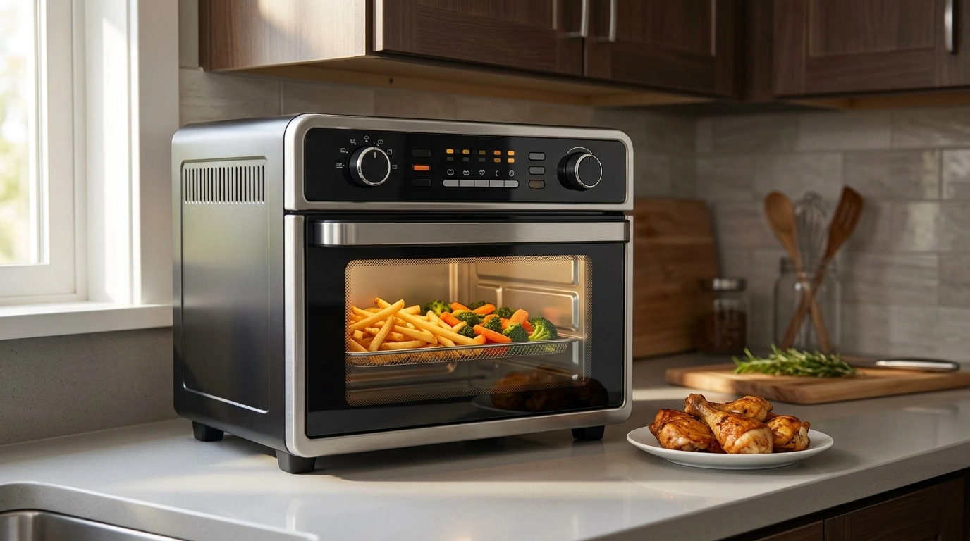 10L Programmable Air Fryer Oven: 8 Presets, Fast Crisp