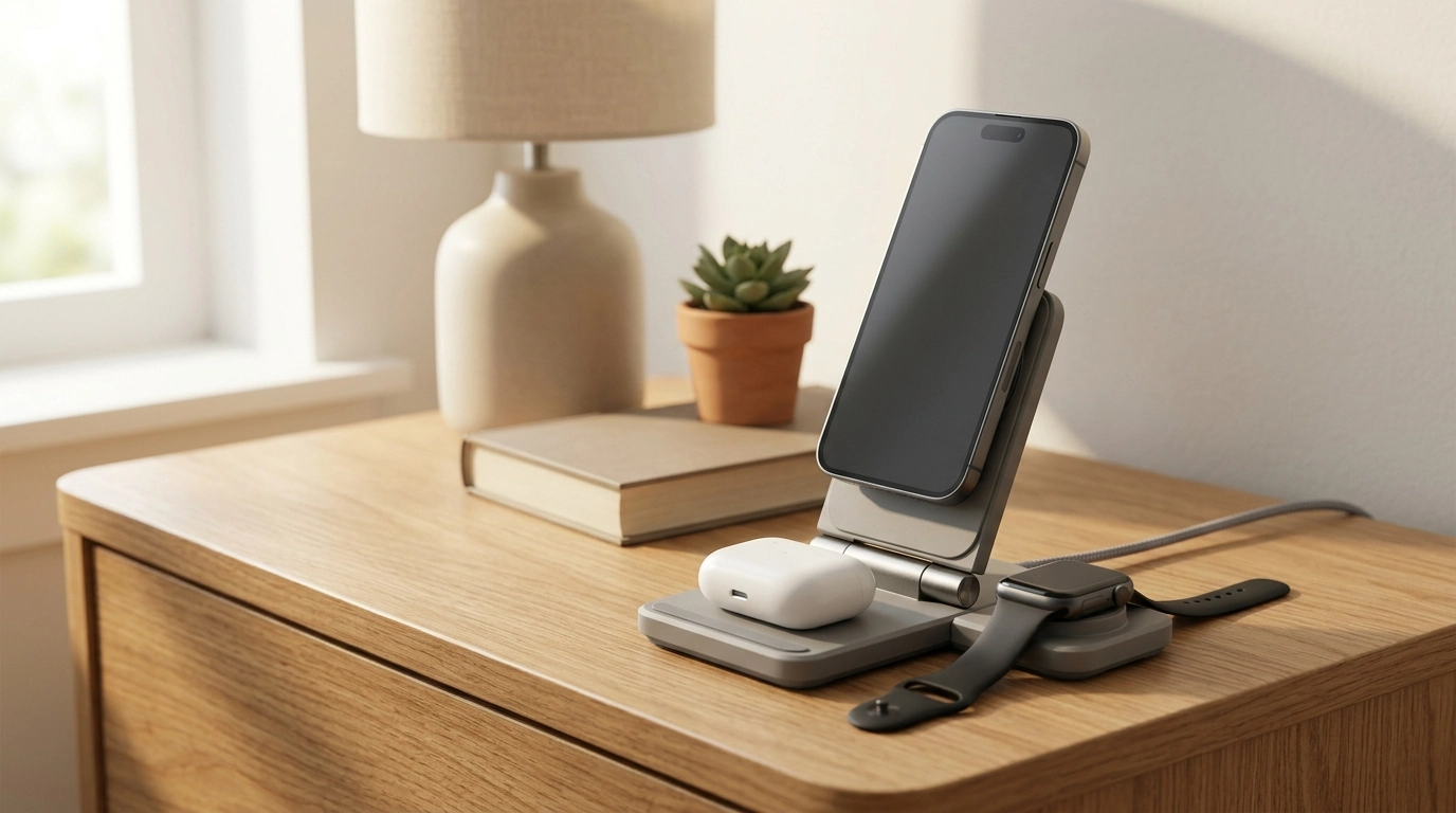15W Foldable 3-in-1 MagSafe Charger: iPhone, AirPods, Watch