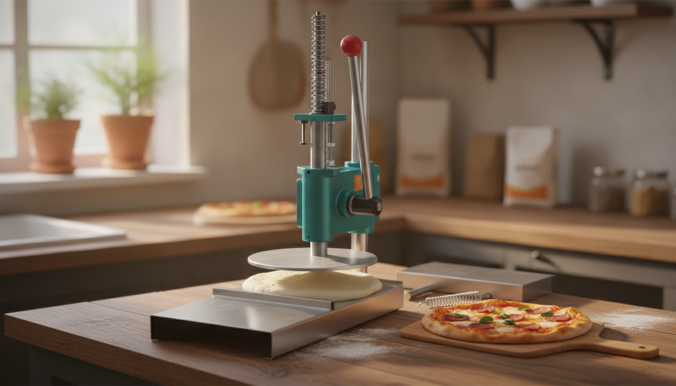 9.5-Inch Manual Pizza Dough Press for Even Crusts