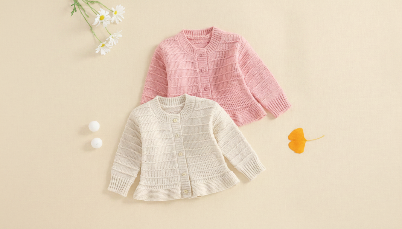 Baby Girl Knit Cardigan: Cozy Button-Up Layer for Cold Days