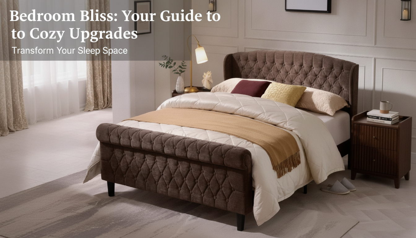Wingback Sleigh Upholstered Queen Bed Frame Guide
